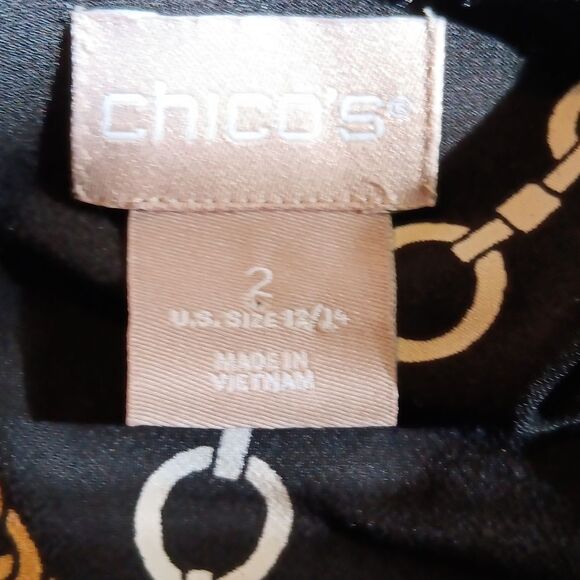 Chico's Soft Knit Dress With Chain Print. Dark Academia , Whimsigoth,  Soft Knit - Picture 7 of 11